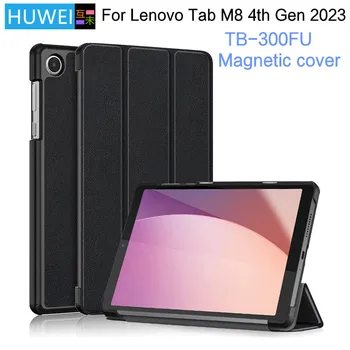 HUWEI Prípade Na Kartu Lenovo M8 4th Gen 2023 Tablet Slim Tri-Skladací Magnetický Kryt Na Kartu Lenovo M8 4. TB-300FU 300XU Funda prípade