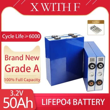 Lifepo4 Batérie 3.2 V 50AH Triedy A 6000 Cykloch Nabíjateľné Batérie Pack Bunky 12V 24V 48V Solárnej Energie Banka Pre RV Golf Košíka