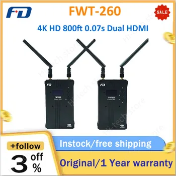 FEIDU FWT-260 Dual HDMI 800ft Bezdrôtový Video Vysielač 0.07 s Oneskorením 4K HD 1080P Obrazu Vysielač, Prijímač pre DSLR Fotoaparát