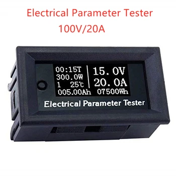 RD 100v/20A 7in1 OLED Multifunkčný Tester Napätia Aktuálny Čas Teplotu Kapacita Voltmeter Ammeter Elektrické Meter Biela
