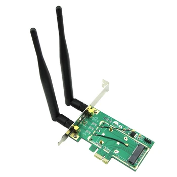 Mini PCI-E na Ploche PCIe Karty Adaptéra Bezdrôtovej Sieťovej Karty WiFi Konvertor