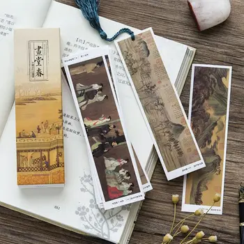 Kreatívne Móda Kniha Milovníci Paginator Vintage Maľované Koi Kaprov Záložku Čínskom Štýle Retro Karty Záložku Pamätné Dary