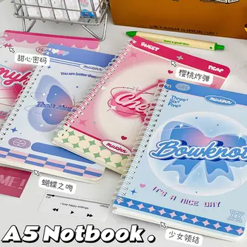 IFFVGX A5 Notebook Ružová Modrá Gradient Sen Motýľ Cievka Notebook Sketchbook Maľovanie Denník Kreslenie Office Školy Grafické efekty