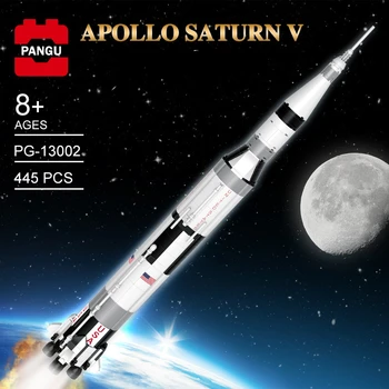 Apollo Saturn V Launch Rocket Stavebné Bloky Držiak Sondy, Uvedenie Vozidla Dopravcu Tehla Model Zostaviť Hračky DIY Dieťa Dary