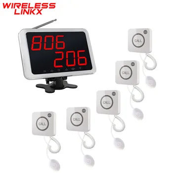 Wirelesslinkx Bezdrôtovej domácej ošetrovateľskej nemocnici pacient posteľ sestra volať bell systém s 5 hovor, tlačidlá