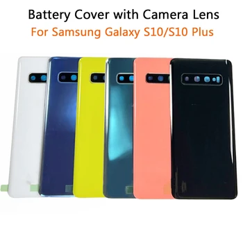 Kryt Batérie Zadné Kryty Pre Samsung Galaxy S Rezacím Zariadením S10 Plus Späť Prípade Dverí S Objektív Kamery+Adhensive Nálepky