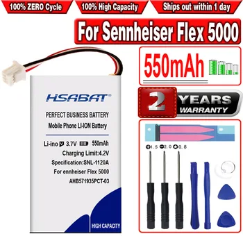HSABAT 550mAh BAP 800, AHB571935PCT-03 Batérie pre Sennheiser Flex 5000 Set 880 RS 5000 Acumulator 3-Vodič Zapojte