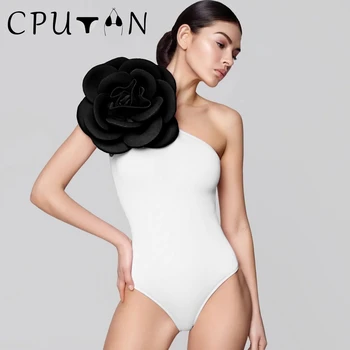 CPUTAN 2023 Jeden Kus Ramenný Plavky, Sexy Ženy, Plavky Biele Bikiny Tlač Celých Lete Brazílske plavky plážové oblečenie