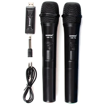 Uhf Usb 3,5 Mm Bezdrôtový Mikrofón Ručný Mikrofón s Prijímačom pre Karaoke Reči Reproduktor V20