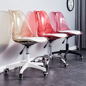 Počítač stoličky Nordic tulipán petal PP materiál 360 ° rotačný výťah domov Kancelárske stoličky hra stoličky