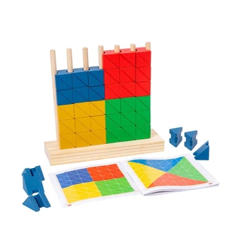 Drevené Puzzle Je Učenie Jednoduchšie Farby Uznanie Skoré Vzdelávanie Stavebným Hre Matematické Tabuľky Puzzle