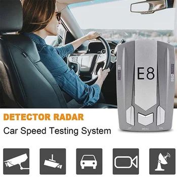 E8 Auto Radarový Detektor Rýchlosť Prúdenia Anti Radarový Detektor Dlhého Dosahu Signálu, Detekcia Hlasovej Alarm Auto Radarový Detektor Detektor 12V