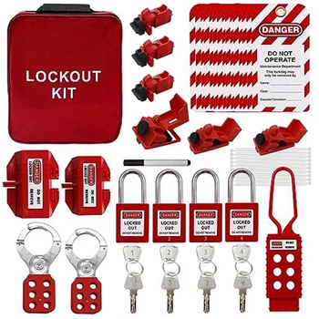 1Set Svorka-Na Istič Lockout Bezpečnosti visacie zámky, Lockout Tag Istič Lockout
