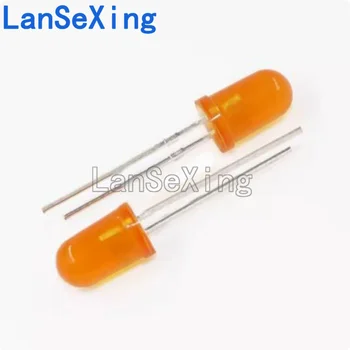 F5 oranžová LED svetla, 5MM light emitting trubice, orange emitting, svetlé krátke pin (1000 ks/balík)