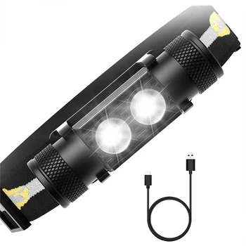 Svetlomet 18650 svetlometu dual Luminus SST40 LED 1200l USB Nabíjateľné svietidlo
