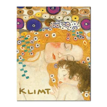 Ručne Maľované Žena Plátno Umenie Stenu Spálne Dekor Matka s Dieťaťom tak, Gustav Klimt Maľovanie Klasické Umelecké dielo Vysokej Kvality