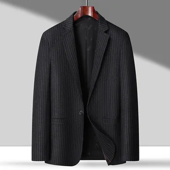 2023 Nové Jeseň Mužov Plus Veľkosť 7XL 8XL Bežné Obchodné Blejzre Voľné Mužské Oblečenie Klasické Jednoduché Jeden Kabát Bunda