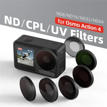 Nové CPL UV ND8 ND16 ND32 ND64 Objektív Filter Nastavený Hliníkové Zliatiny pre DJI OSMO Akcia 4 ND CPL Objektív Akcia Fotoaparát, Príslušenstvo