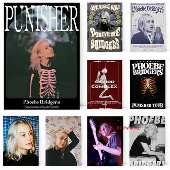 Spevák Phoebe Bridgers Horúce Hudobné Obal Punisher Umenie Plagátu Plátno Na Maľovanie Na Stenu Umenie Fotografie Domova Fanúšikov Darček