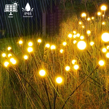 LED Solárne Firefly Svetlo Vonkajšie Záhradné Dekorácie Nepremokavé Solárne Kymácející Ohňostroj Firefly Trávnik Lampy, Terasa, Záhradné Dekorácie