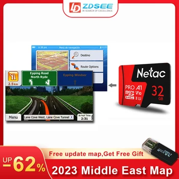 2023 najnovšie mapy GPS navigácie karty micro SD 32GB pre windows/Android Blízky Východ/Arábie/Türkiye/Cypre a v iných bezplatné aktualizácie