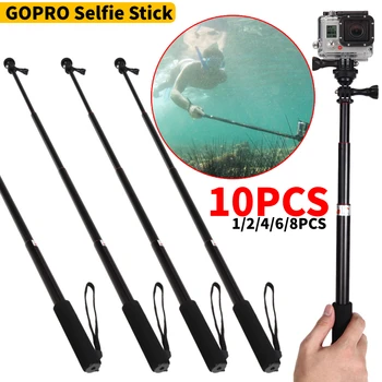 1-10PCS Selfie Stick samospúšť Artefakt Ručné Teleskopický Držiak Adaptér Okraji Monopod Selfie Stick Pre Gopro Akciu, Fotoaparát