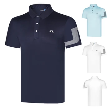 Letné Golfové oblečenie mužov vonkajšie rýchle sušenie športové krátky rukáv POLO tričko voľného železa T-shirt Priedušná golf všetko