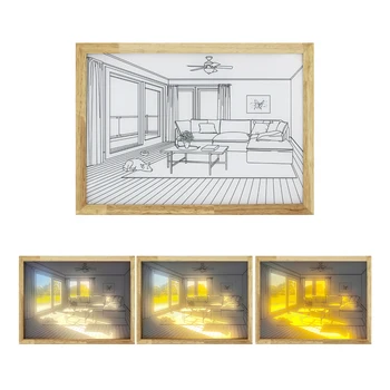 Osvetlenie Maľovanie Tri Farby, Stmievanie Svetla Nástenná Maľba Obývacia Izba, Spálňa