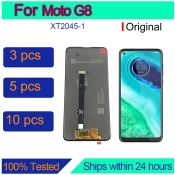 Pôvodné POČÍTAČE pre Motorola Moto G8 Obrazovke Nahradenie XT2045-1 Dotykový Displej Opravy Tauschen Pantalla LCD Reparatur
