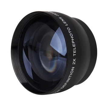 52mm 2X Zväčšenie teleobjektívu pre Nikon AF-S 18-55mm 55-200 mm Objektív Fotoaparátu