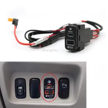1pc Rýchle Auto Nabíjačka TYP-C PD Rozhranie USB Zásuvka 12V/24V vhodné Na Mitsubishi Outlander Lancer EX Pajero Sport ASX V73 V93 V97