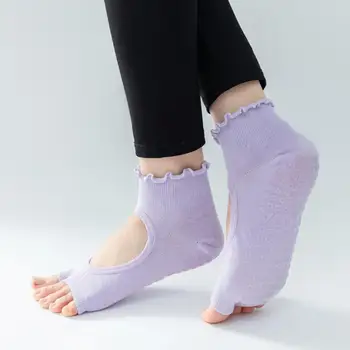 1 Pár Pilates Ponožky Non-slip Grip Barre Ponožky Ženy Jogy Ponožky Anti-Slip Pilates Ponožky