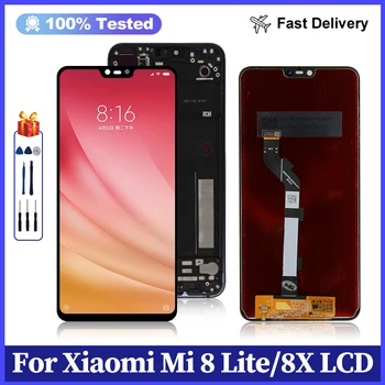 Pôvodný Pre Xiao Mi 8 Lite LCD Displej Dotykový Displej Digitalizátorom. Montáž Náhrada Za Xiao Mi 8X Mi 8 Mládeže LCD Displej