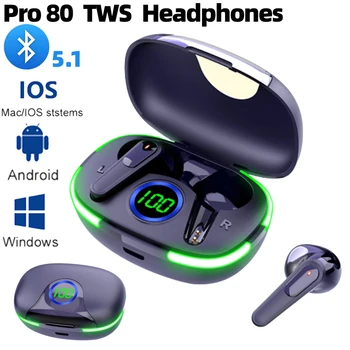 Originálny Air Pro 80 Bezdrôtový Bluetooth Headset s Mikrofónom TWS Stereo Slúchadlá Športové Slúchadlá Potlačením Hluku V Uchu Slúchadlá