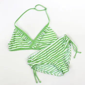 2ks Letné Beach Pruhované Plavky, plavky Bikiny Vyhovuje Deti Plávanie Customes Baby Dievčatá Tankini Bikini Set Plavky