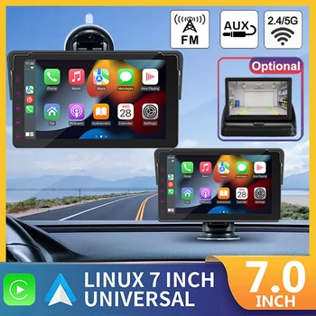 7inch autorádia Automobilový Multimediálny MP5 Prehrávač Videa Bezdrôtový Apple Carplay Android Auto Dotykový Displej 4.3 Palcový zadnej strane obrazu