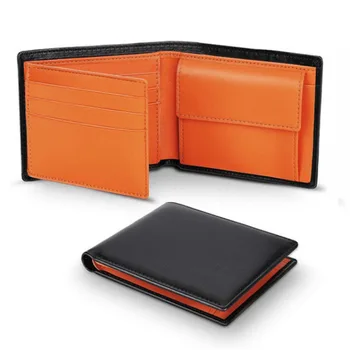 Vrchná Vrstva Cowhide pánske Peňaženky pravej Kože RFID Slim-fit Multi-Slot pre kartu s Mince Vrecku Módne Farby, Kontrast Peňaženky