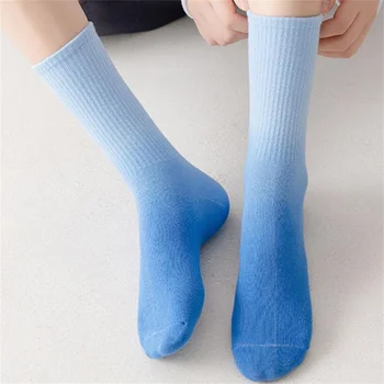 Farebné Bavlna Polovice Dĺžky Ponožky pre Ženy, Mužov, Pletenie Dlho Priedušná Športové Ponožka Jeseň Zima Meias