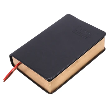 3X Silné Papierový Poznámkový blok poznámkový blok PU+Kniha Biblie Denníka, Knihy, Časopisy Program Plánovač Školy Kancelárske potreby Čierna+Zlatá