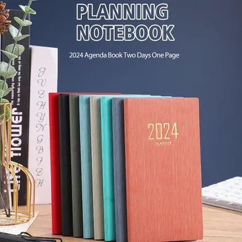 A6 Notebook Plánovač pre 2024 Denného Plánu, anglický Študent Papiernictvo s Kľúčovými Slovami Kalendár Organizátor Notebooky