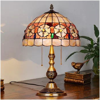 Tiffany Stolná Lampa Farebné Camellia Vitráže Light12x12x28 Palec, Domáce Dekorácie, Obývacia Izba Home Office