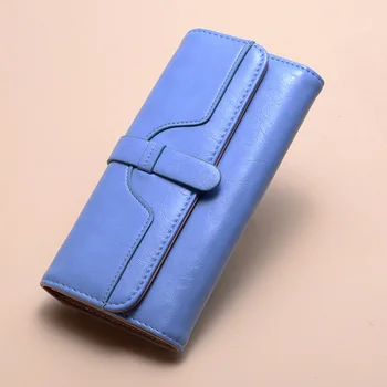 Ženy Peňaženky Vintage Tri-fold dámske Peňaženky Farbou Peňaženky pre Dámy so Stredne Dlhé Dĺžky Peňaženky
