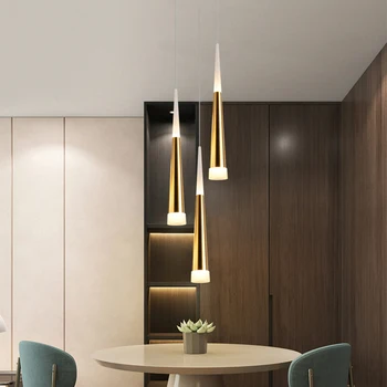 Nordic dlho luster svetlo post-moderné dizajnér svetlá minimalistický tvorivé barovým pultom spálňa zlato nočné svetlo