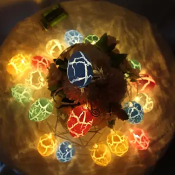 String Svetlá Prasknuté Vajcia Nočné Svetlo Multifunkčný 5 Farieb Prenosné Vonkajšie Osvetlenie, Dekorácie Svetlá Led Diy Dekorácie