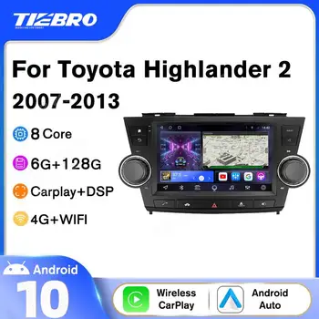 Tiebro autorádia Pre Toyota Highlander 2 XU40 2007-2013 Auto Video, Stereo Bluetooth Prehrávača 2DIN Android10 Multimediálny Prijímač DSP