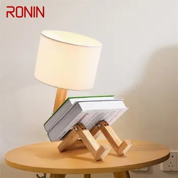 RONIN Nordic stolná Lampa Tvorivé Dreva Osoby, Stôl Osvetlenie LED Dekoratívne Pre Domáce Spálňa Štúdia