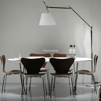 Nordic Minimalistický Stojí Svetlo Moderného Obývacej Miestnosti Taliansky Dizajn Stáleho Ľahkého Kovu Tlačidlo Prepnúť Lampada Led Bytový Nábytok