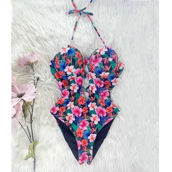 Ashgaily 2023 Nové Sexy Jednodielne Plavky Underwire Plavky Ženy Push Up Plavky Plážové Oblečenie Letné Monokiny