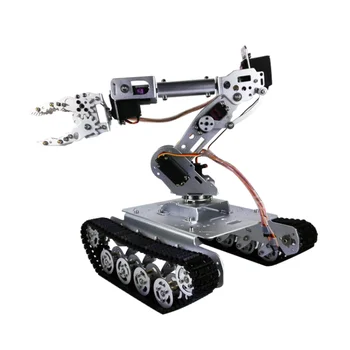 TS100 12V Motor 7-DOF Robotické Rameno Smart RC Robot Auta Tlmič RC Tank Auto s WiFi
