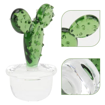 Kaktus Ornament Crystal Dekorácie Domov Sklenená Figúrka Zdobia Darček Jedinečný Remesiel Banquet